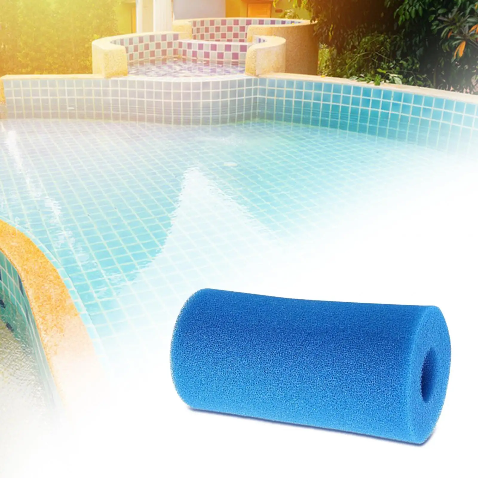 Pool Filter Cartridge/ Directly Replace Easy to Use/ Washable/ Reused Pool Filter Sponge Cleaner for Type B Accessories