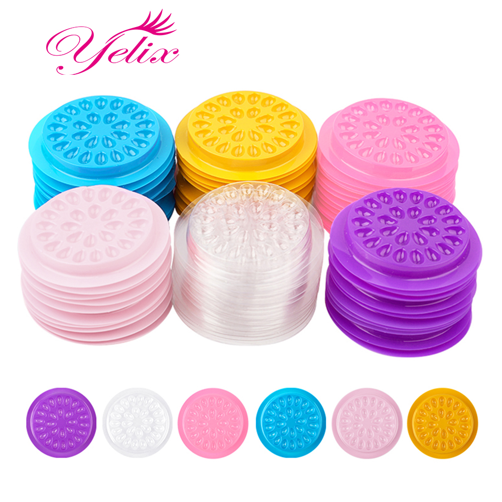 Best of Yelix Eyelashes Glue Holder Eyelash Extension Supplies Lashes Accessories Eye Glue Plate Pads Lash Glue Bows Makeup Tools Reviews & Tips