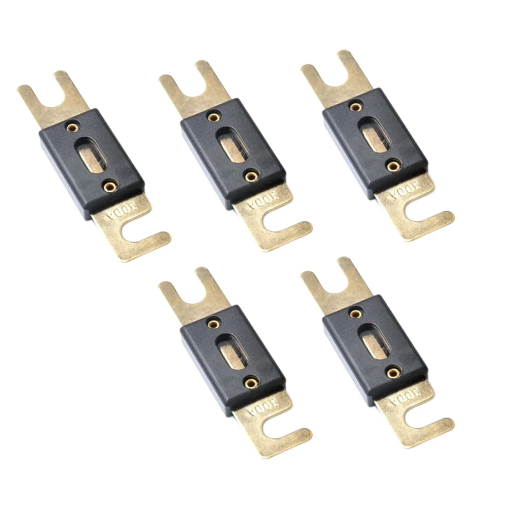 5 Pcs. High Power 300A ANL Circuit Breaker Fuses for All Cars Truck - Black