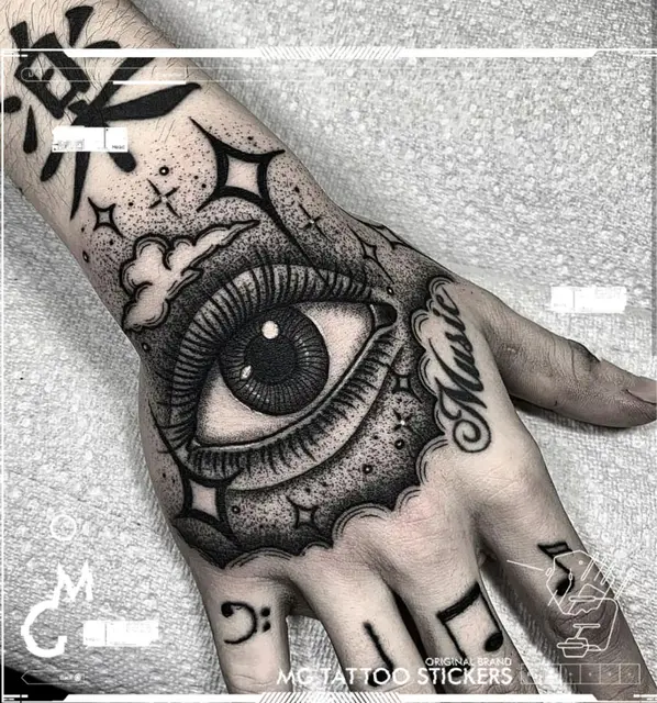 Eyes of Ra and Horus hand tattoos by... - Visual Intelligence | Facebook