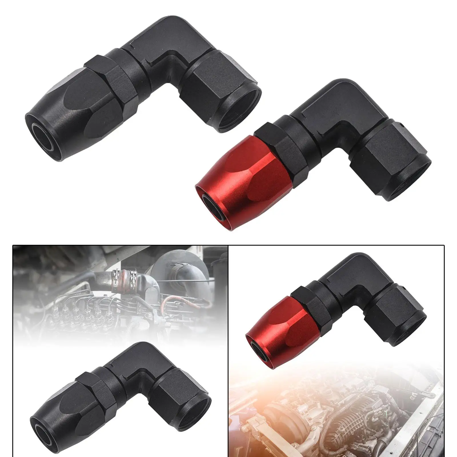 Fuel Fitting Connector Reusable AN10 Thread Connector for Automotive Replacement Fuel System Fittings Oil Fuel Hose Line