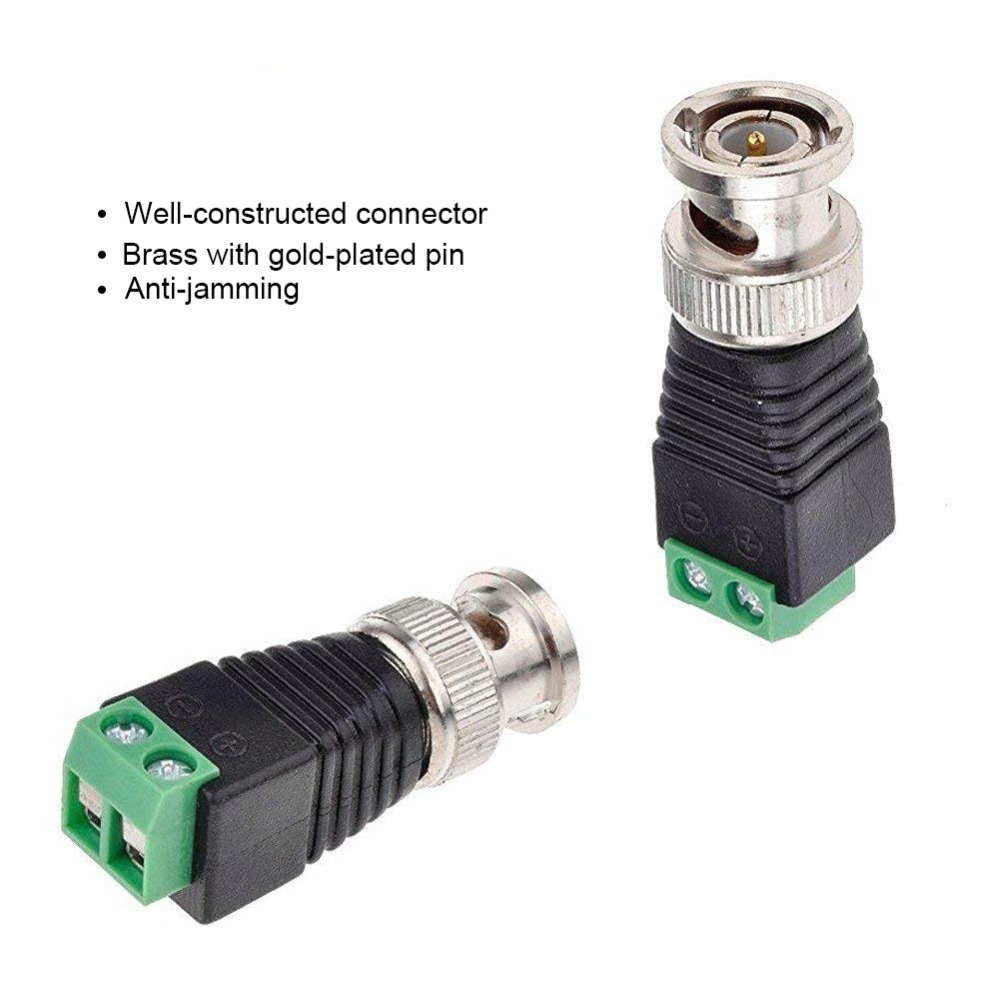 BNC Connectors DIY for CCTV Surveillance Video Camera Coaxial/Cat5/Cat6 Cables