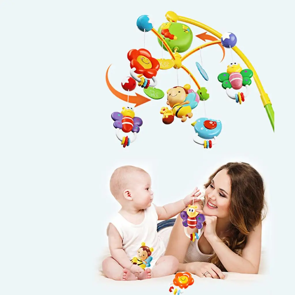 Baby MusicalMobile, Infant Bed Decoration Toy Hanging Rotating Bell with Melodies 