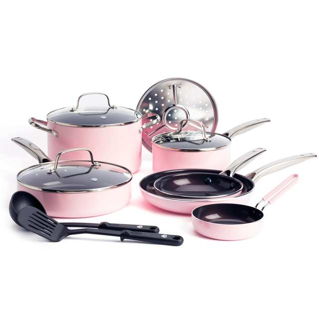 Farberware 12-Piece Easy Clean Nonstick Pots and Pans/Cookware Set, Aqua -  AliExpress