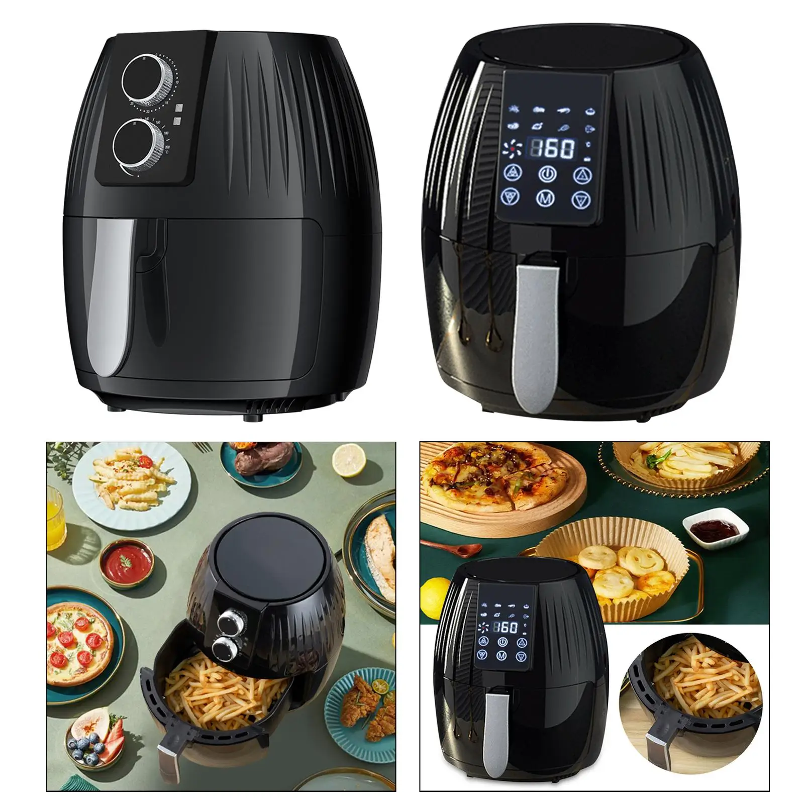 Large Air Fryer Double Circulating Air Removable Filter Grill Pan Beginners Friendly Multipurpose Pot for Dinner Household Party