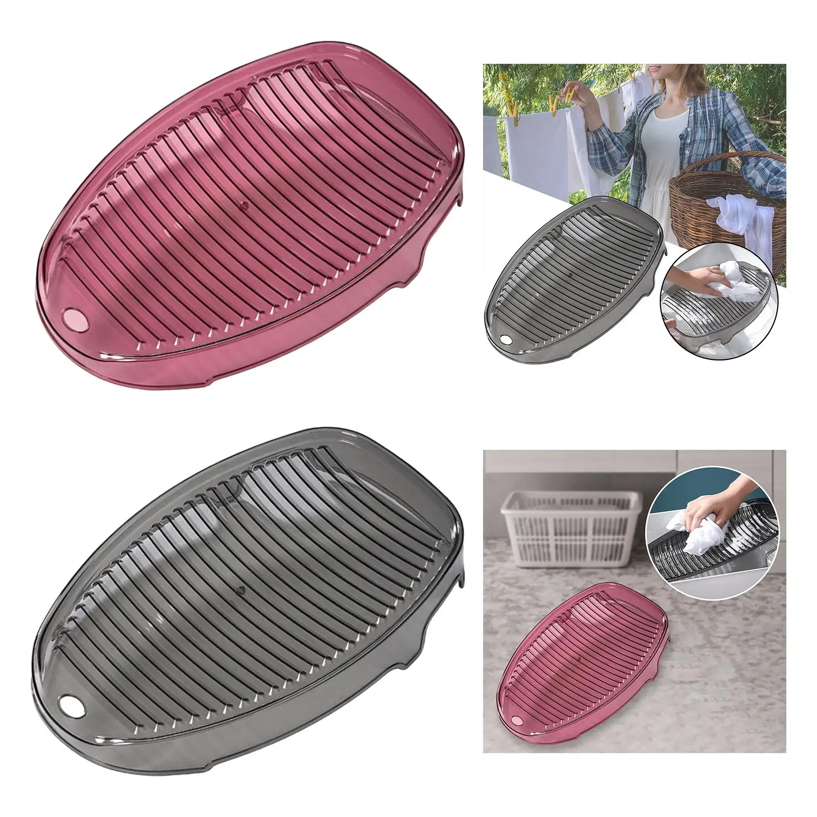 Washboard Hand Washing Board Convenient Hung Accessories Transparent Household Laundry Tool for Scrubbing Cloth Basin Bucket