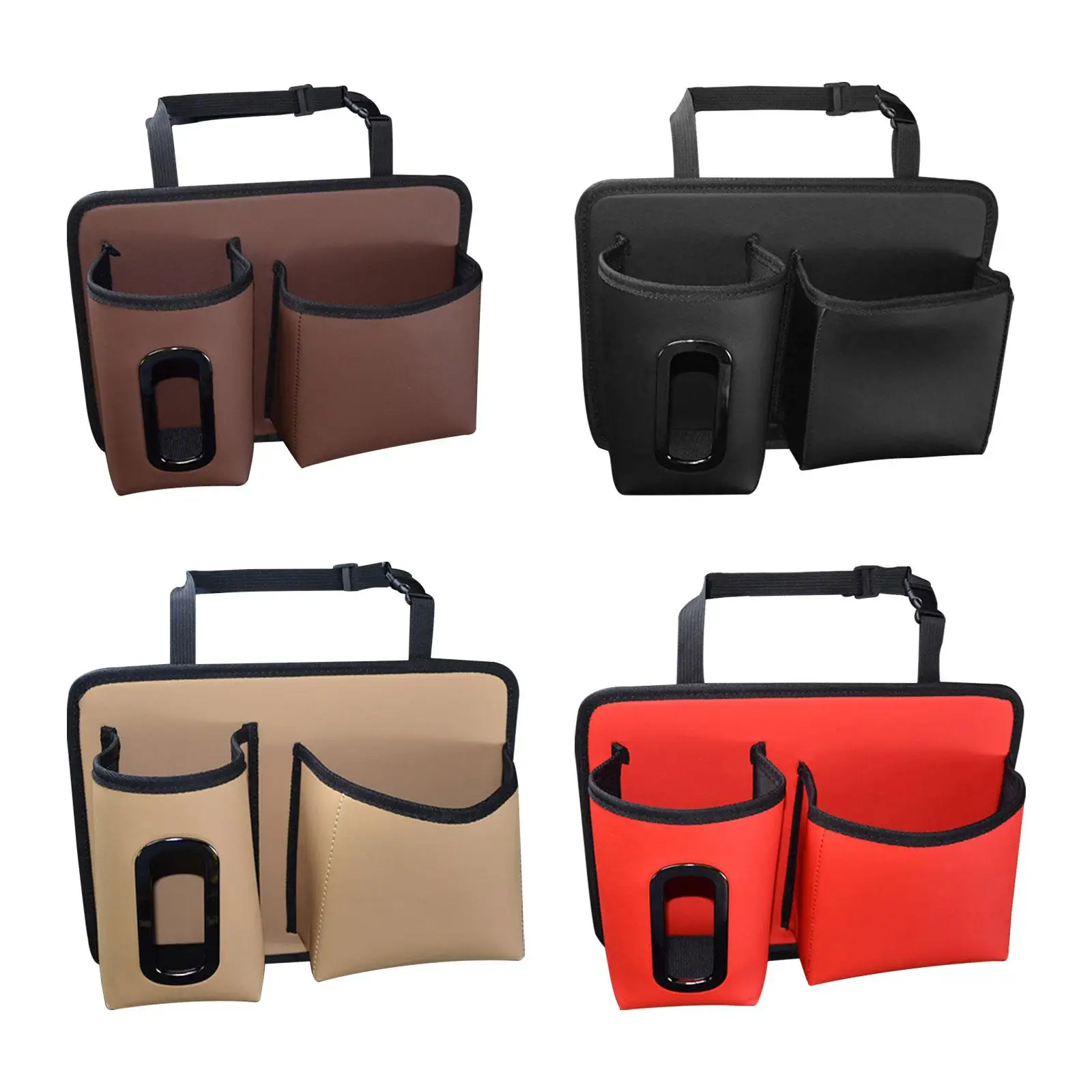 Car Backseat Organizer Automotive Accessories PU Leather Tissue Box Storage Pocket for Bottles Books Snacks Umbrella Toys