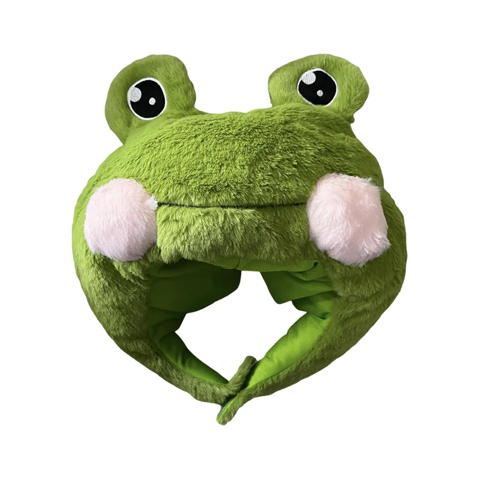 Lovely Frog Shaped Hat Costume Accessory Hats Headgear Stuffed Toy Cosplay Headwear Photo Prop for Adults Kids