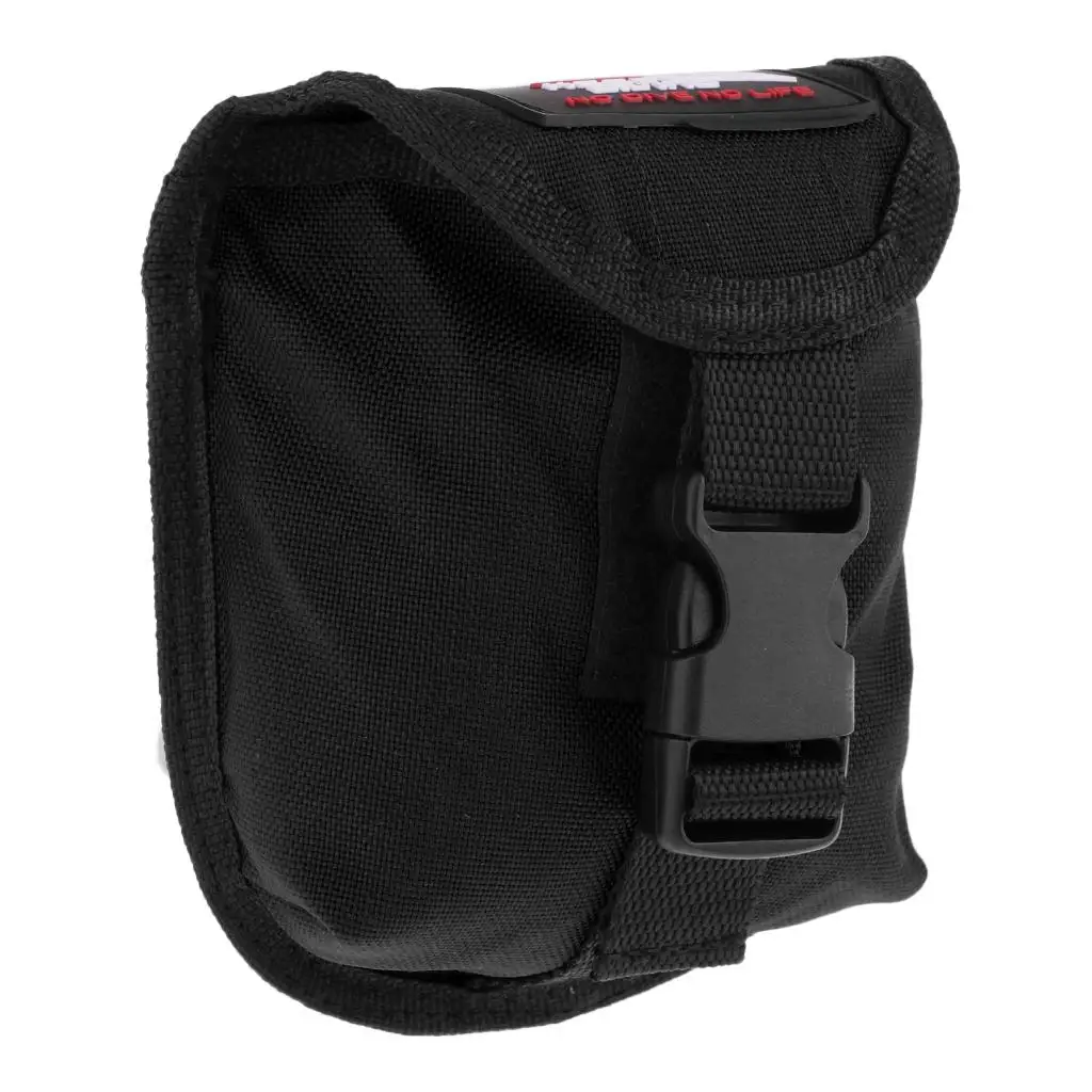 Scuba Diving 2KG Empty Weight Pocket Quick Release Buckle Strap Pouch - Black / Red