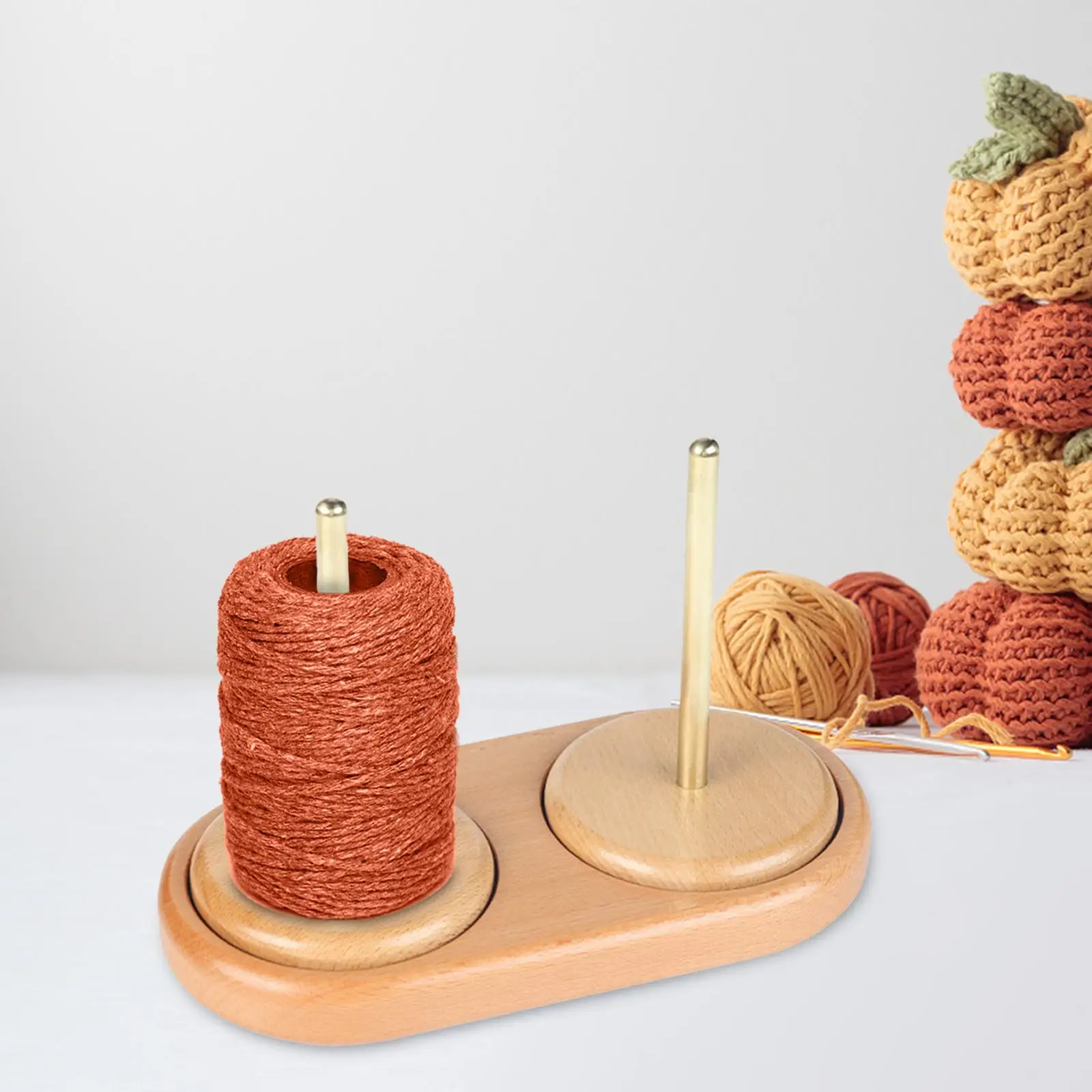 Creative Yarn Holder Hold 2 yarns Prevent Thread Tangling Roll Paper Towel Holder Durable Yarn Dispenser for Wife