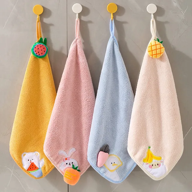 Hanging Kitchen Towel Quick-Dry Lovely Hand Towel with Ties Soft Plush  Microfiber Bathroom Hanging Cute Cartoon Kitchen Hand Towel - China Daily  Cleaning Wipes and Home Clean Towels price