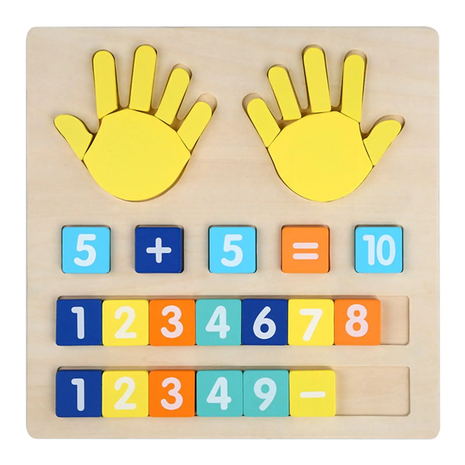 Finger Numbers Counting Toy Educational Learning Montessori Mathematics Busy Board for Cognitive Development Gift Home Preschool