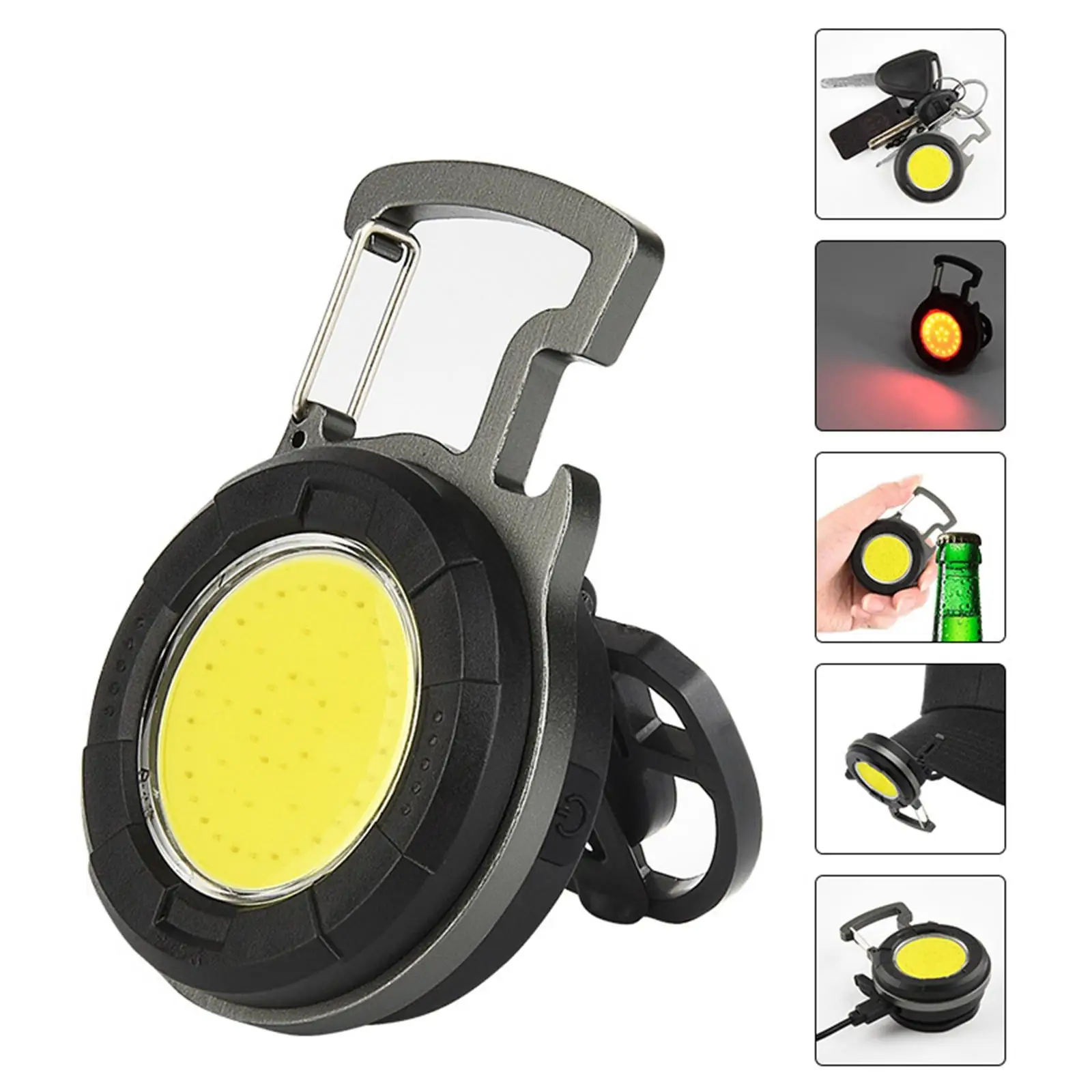 Mini COB flashlights LED Keychain Torch Bright Rechargeable Pocket Light for Emergency Outdoor Activities Night Running Fishing