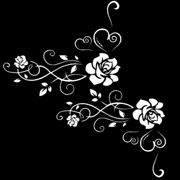 Auto StickersBeautiful Blumen Rose Individuelle Aufkleber auf Motorrad Stilvolle, Fahrzeug Liefert PVC Produkte Abdeckung Kratzer Aufkleber – Detail 2