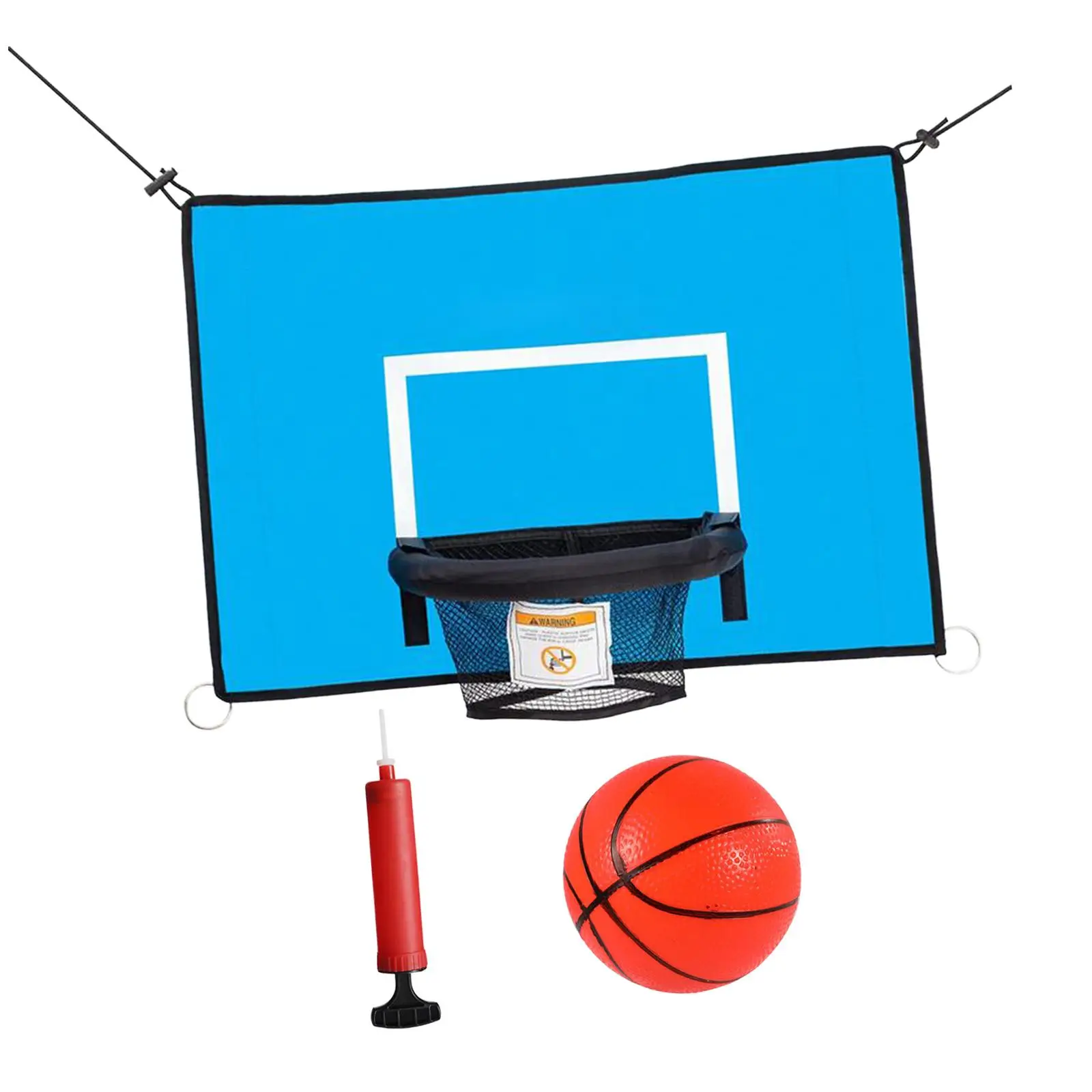 Mini Trampoline Basketball Hoop with Basketball Pump Garden Basketball Goal