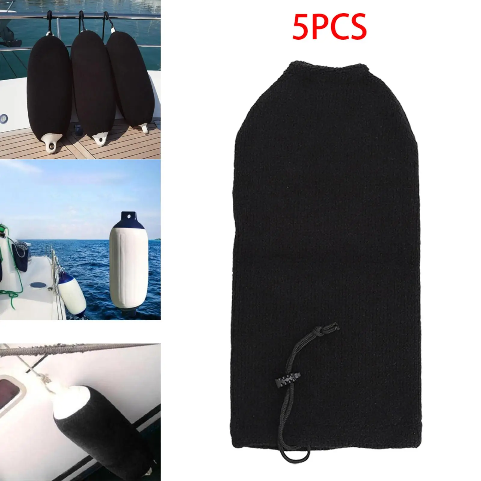 5 Cover, Soft Acrylic Ball Sleeve Anti Collision Woven Windscreen Supplies Protector Fit for Marine Yacht Salt Protection