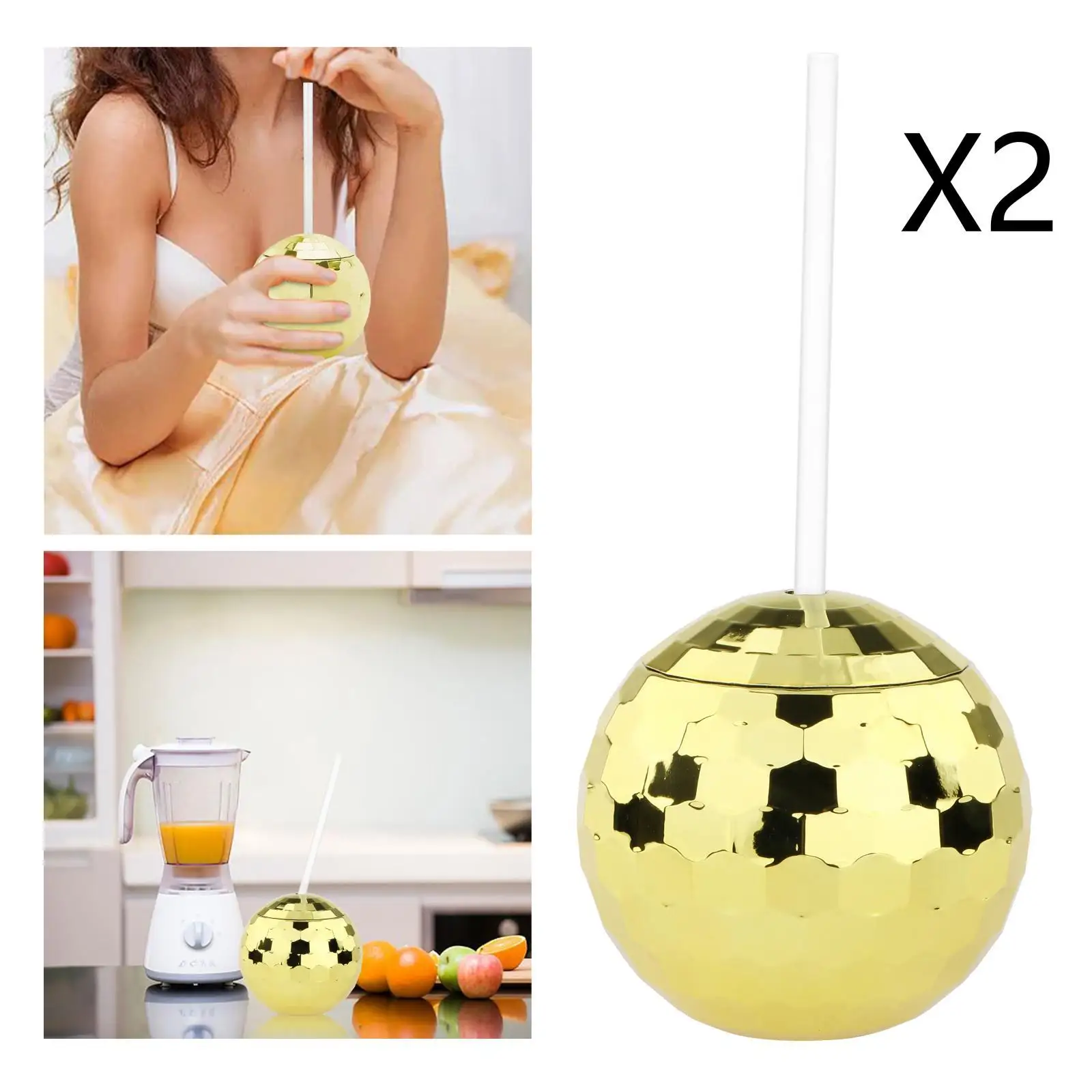2 Pieces 600ml  Ball Cup, Tea Bottle, Glitter  cocktail glass Party Supplies Unique  Nightclub Drinking Bar