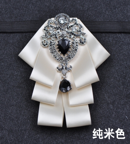 Luxus schwarz Strass Fliege britische High-End-Männer Jungen Business Hochzeit Anzug Hemd Kragen Blumen setzt handgemachte Schmuck Geschenk – Detail 9