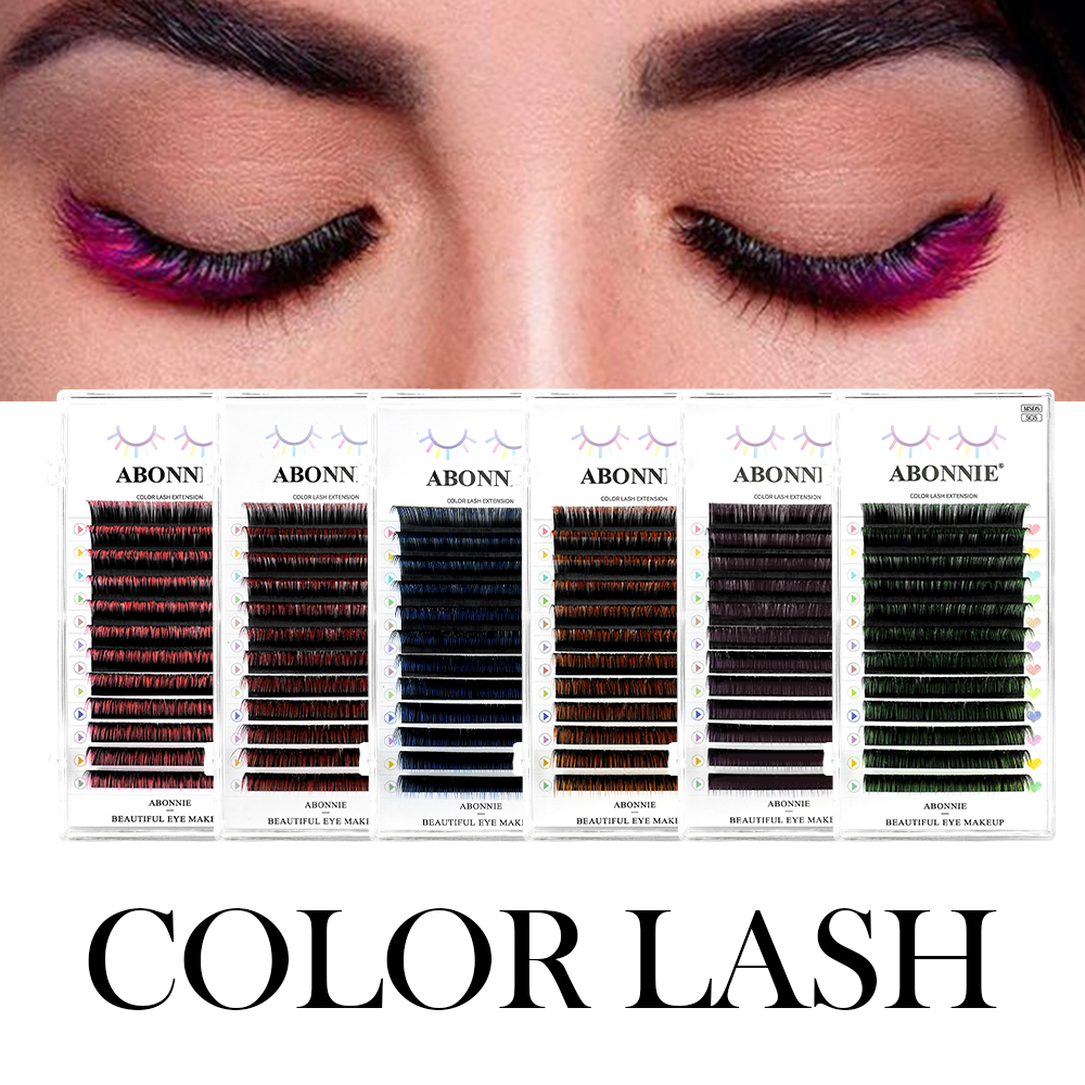 Best of ABONNIE Ombre Colored Eyelashes Extensions Fluffy Individual Halloween Lashes Extensions Christmas Makeup Reviews & Tips