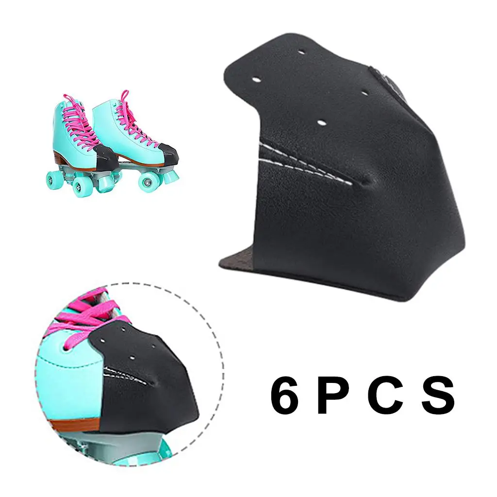 6Pcs Roller Skates Shoes Cover Leather Toe  Guard Skating Sneakers Toe Protector Sleeves Outdoor Training Gym Sport Men Women