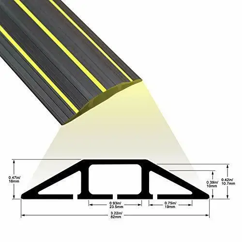 Floor Cord Covers, Floor Cable Protector 3m 3 Channels Contains