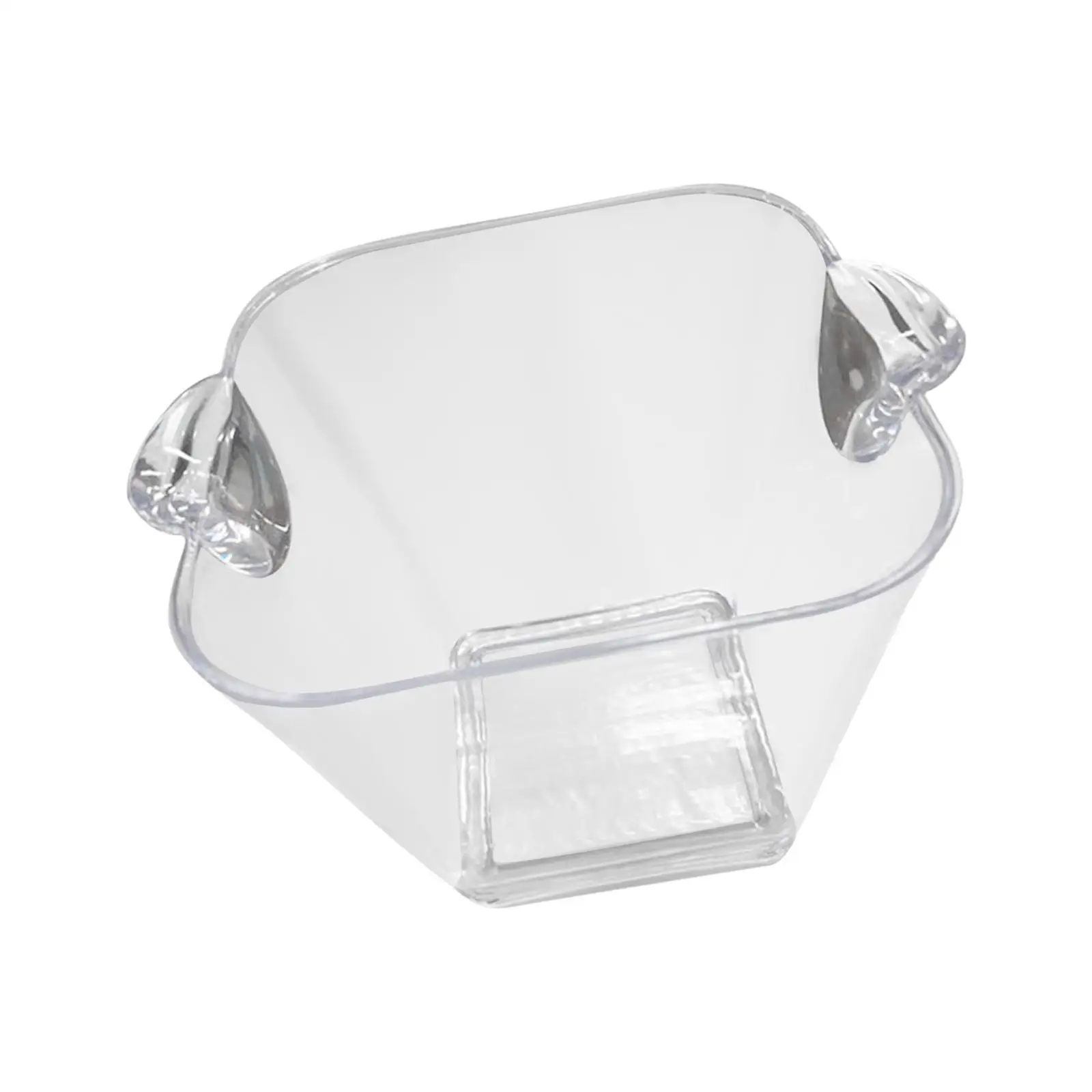 Ice Bucket Portable Square Cooler with Handle Clear for Dining Room