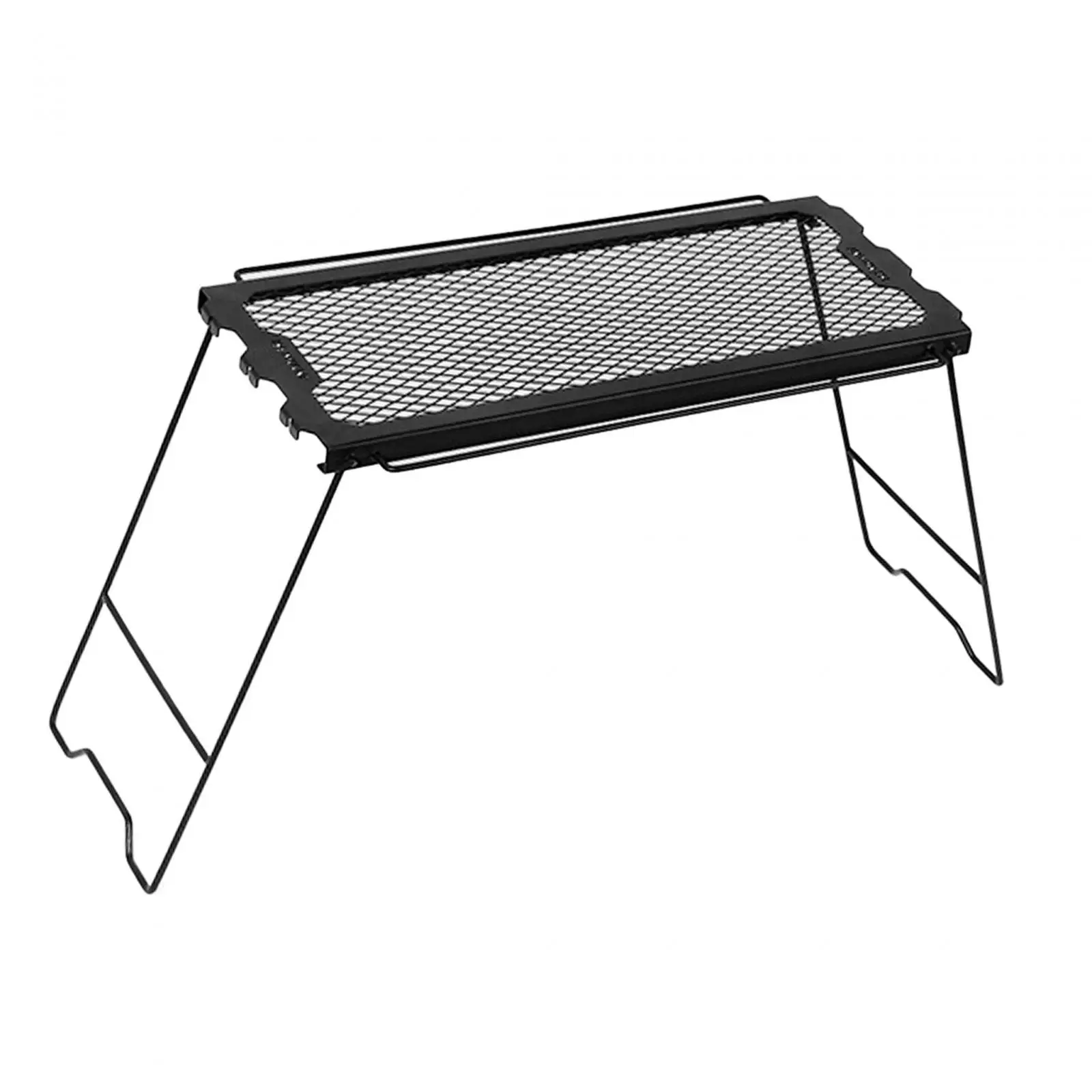 Folding Camping Table Camping Cooking Grate over Fire Foldable Outdoor Picnic Foldable Campfire Grill for Indoor BBQ RV Patio