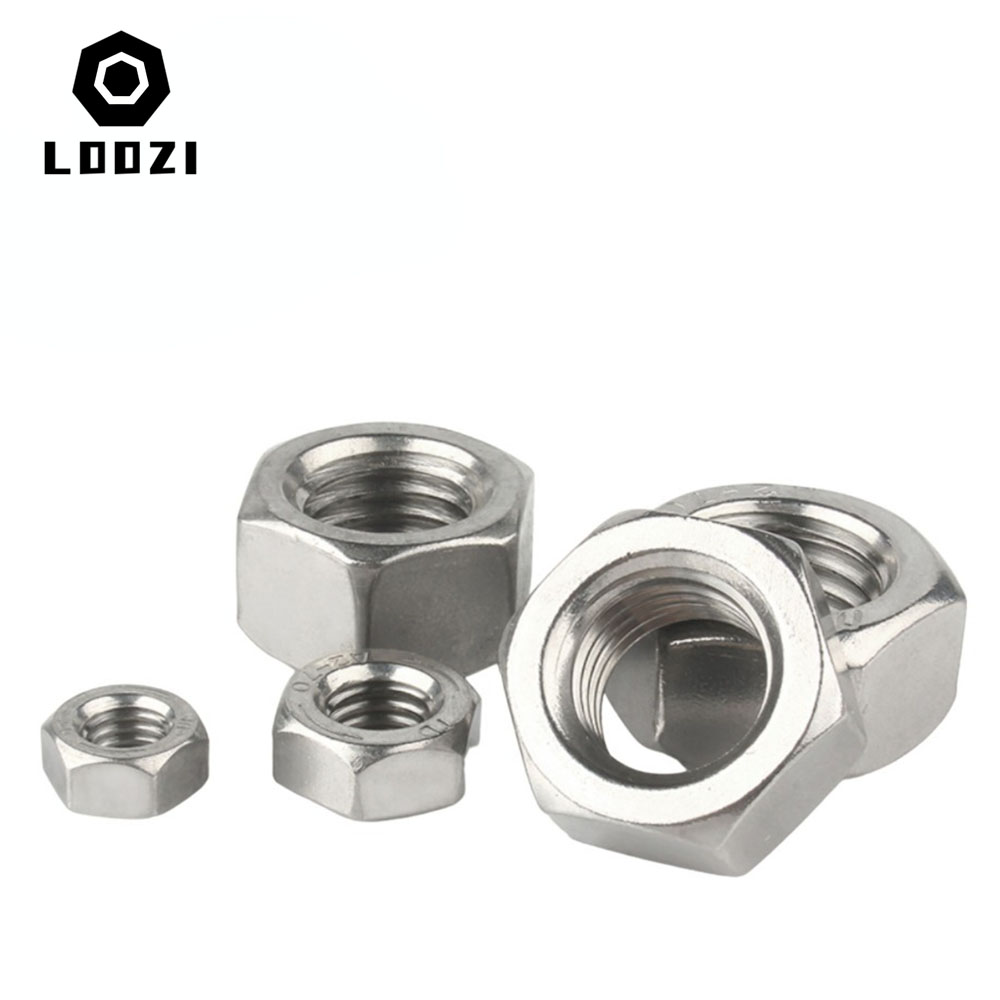 Sechskant-Sechskantmuttern aus Edelstahl 304, M1,2, M1,4, M1,6, M2, M2,5, M3, M3,5, M4, M5, M6, M8, M10, M12, M14, M16, M20 Mutter für Schrauben, Bolzen – Detail 6