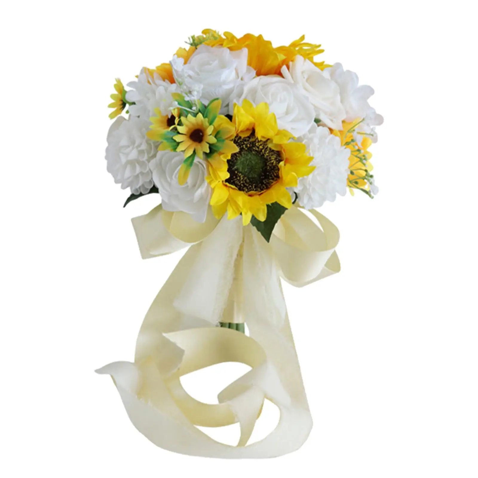 Wedding Bouquet Centerpiece Romantic Silk Holding Flower Artificial Bridal Bouquet for Party Valentine`s Day Ceremony Decoration