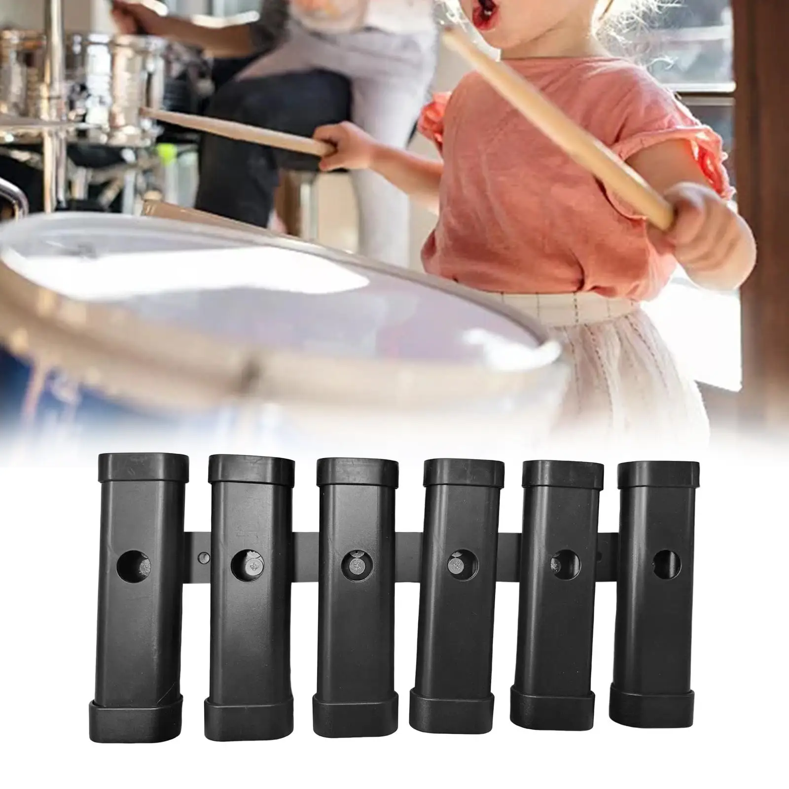 Wooden Mallet Holder Drumstick Accessories Holds up to 6 Pairs Drum Stick Stand Drum Stick Holder Rack for Beginner Drum Lovers