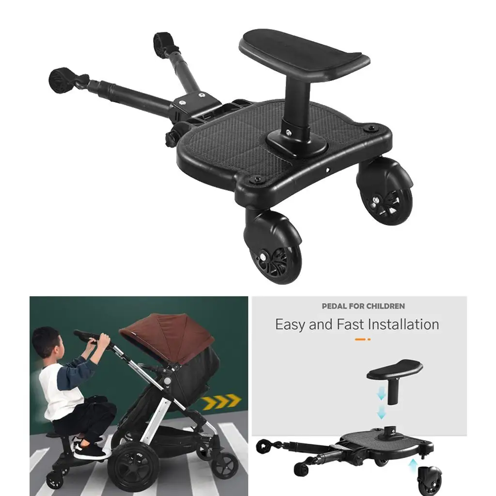 Stroller Ride on Board | 2-Wheel Design + Quick Release for Easy Install and