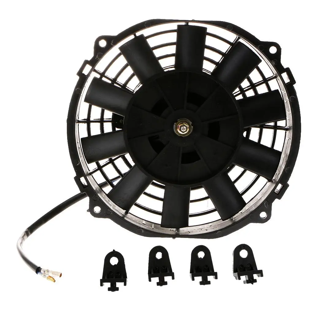 8 Inch 12 V 80W Cooling Fan Universal for Vehicles, Double Ball Bearing Motors