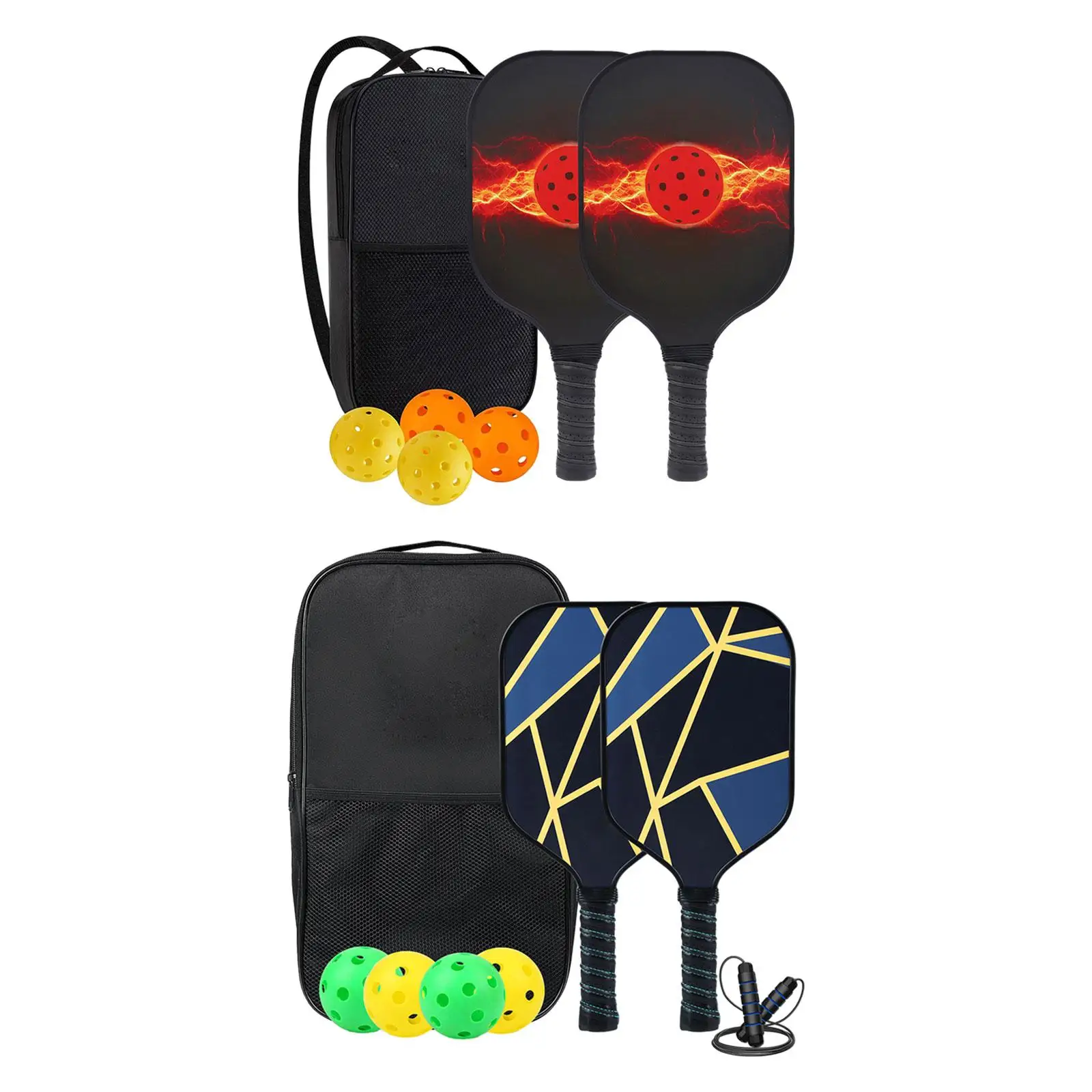 Pickleball Rackets Pickleball Practice Paddles Equipment Adults Professional Indoor Birthday Gift with Carrying Bag 4 Balls