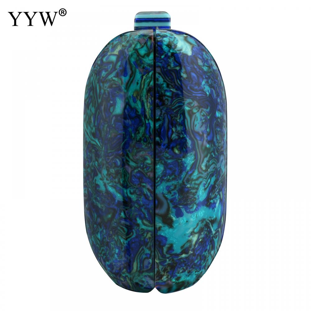 YYW Akryl Kvinnor Vintage Färgglad Marmor Prom Evening Clutch Bag Party Handväska Kvinna Casual Box Clutches Handväska_voghion.com