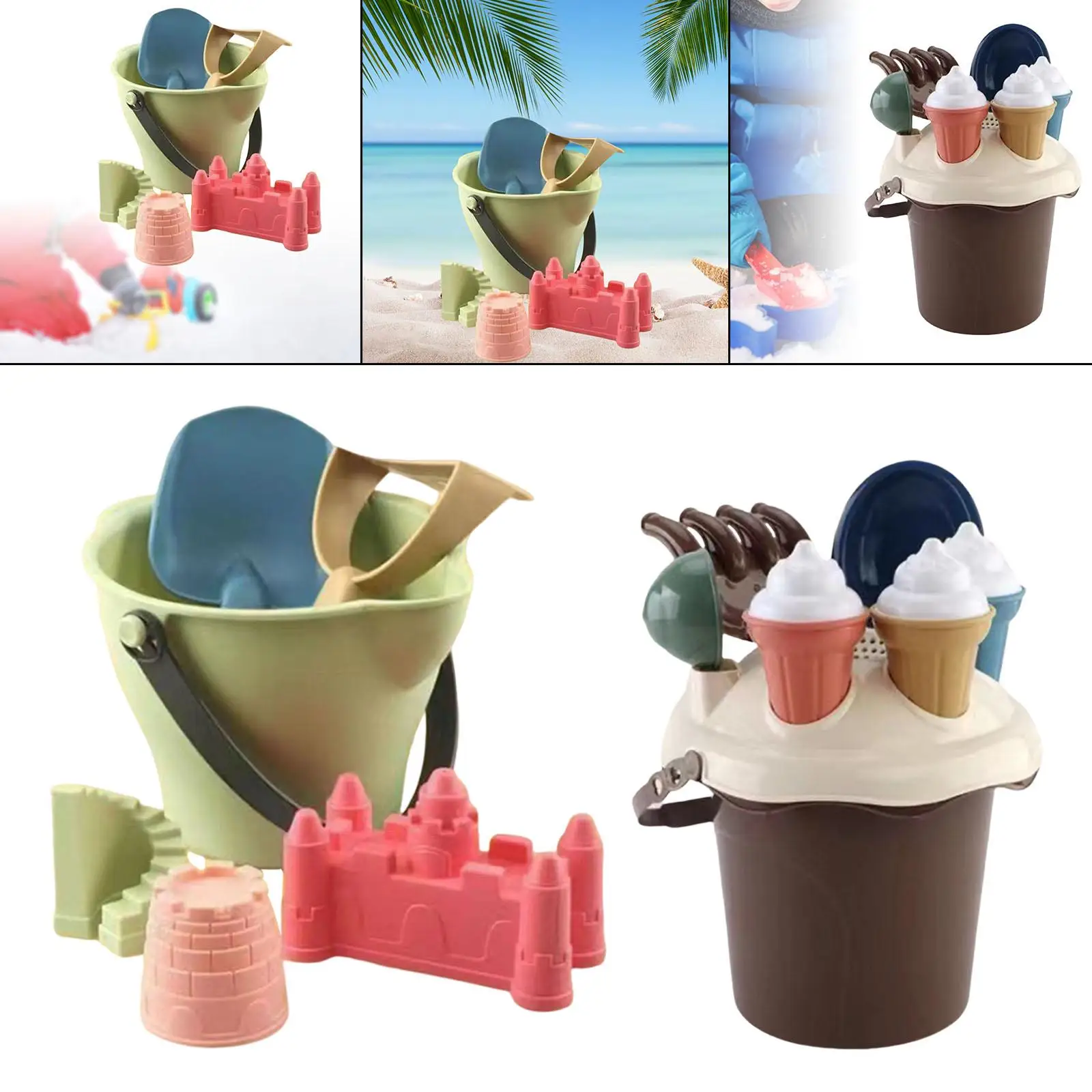 Travel Sand Toys Castle Kit,Outdoor Indoor Play Gift,Beach Tool Kit,Sandbox Toys for Children Kids Boys Girls Toddler