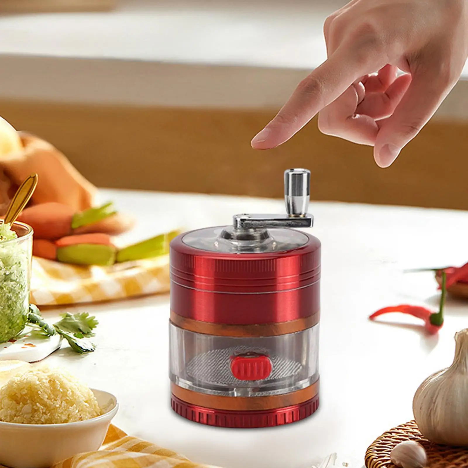 Manual Grinder Spice Herb Grinder Multipurpose High Quality Accessory Portable Seasoning Pepper Metal Hand Crank Spice Crusher