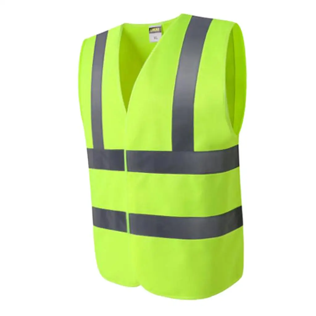 Reflective Safety Vest, Bright Neon Color with Reflective Strips XL 2 Colors Available