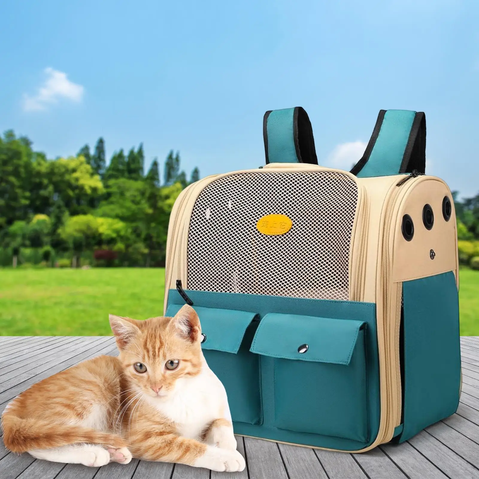Cat Carriers High Capacity Soft Backpack Handbag for Walking Hiking Camping