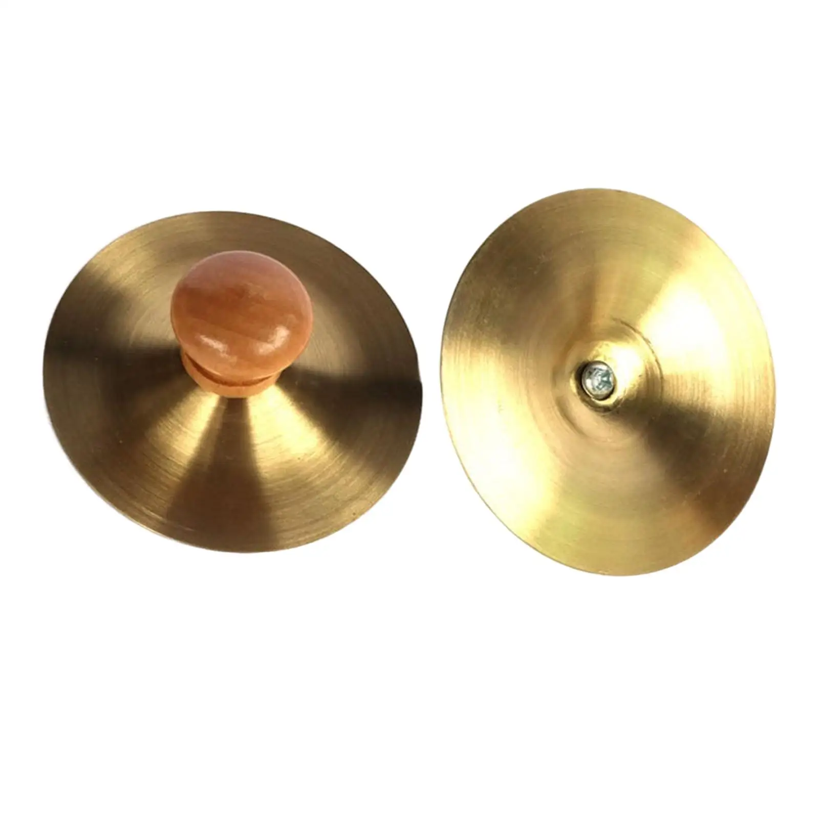 1 Pair Hand Percussion Finger Cymbals Kids Toy Hand Eye Coordination Musical Instrument Copper Hand Cymbals for Children Gifts