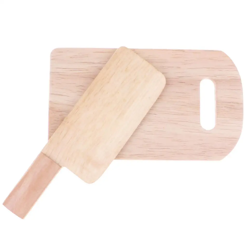 Simulation Wooden Kitchen Chopping Board  Cookware  Preschool Kitchen Pretend 