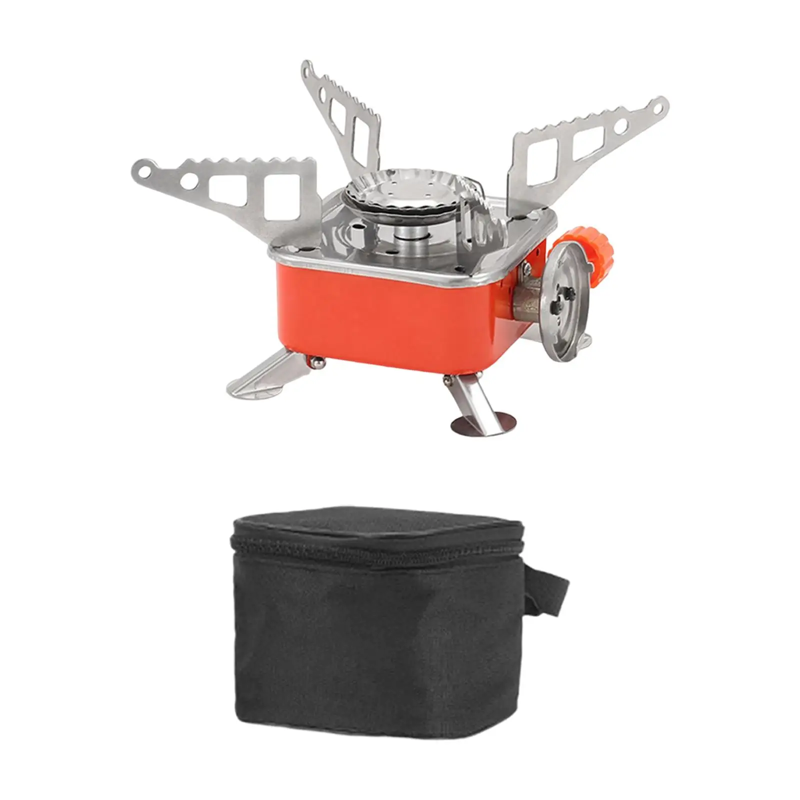 Portable Camping Gas Stove with Piezo Ignition Foldable Ultralight Stove Burner Camp Stove for Fishing Outdoor Backpacking