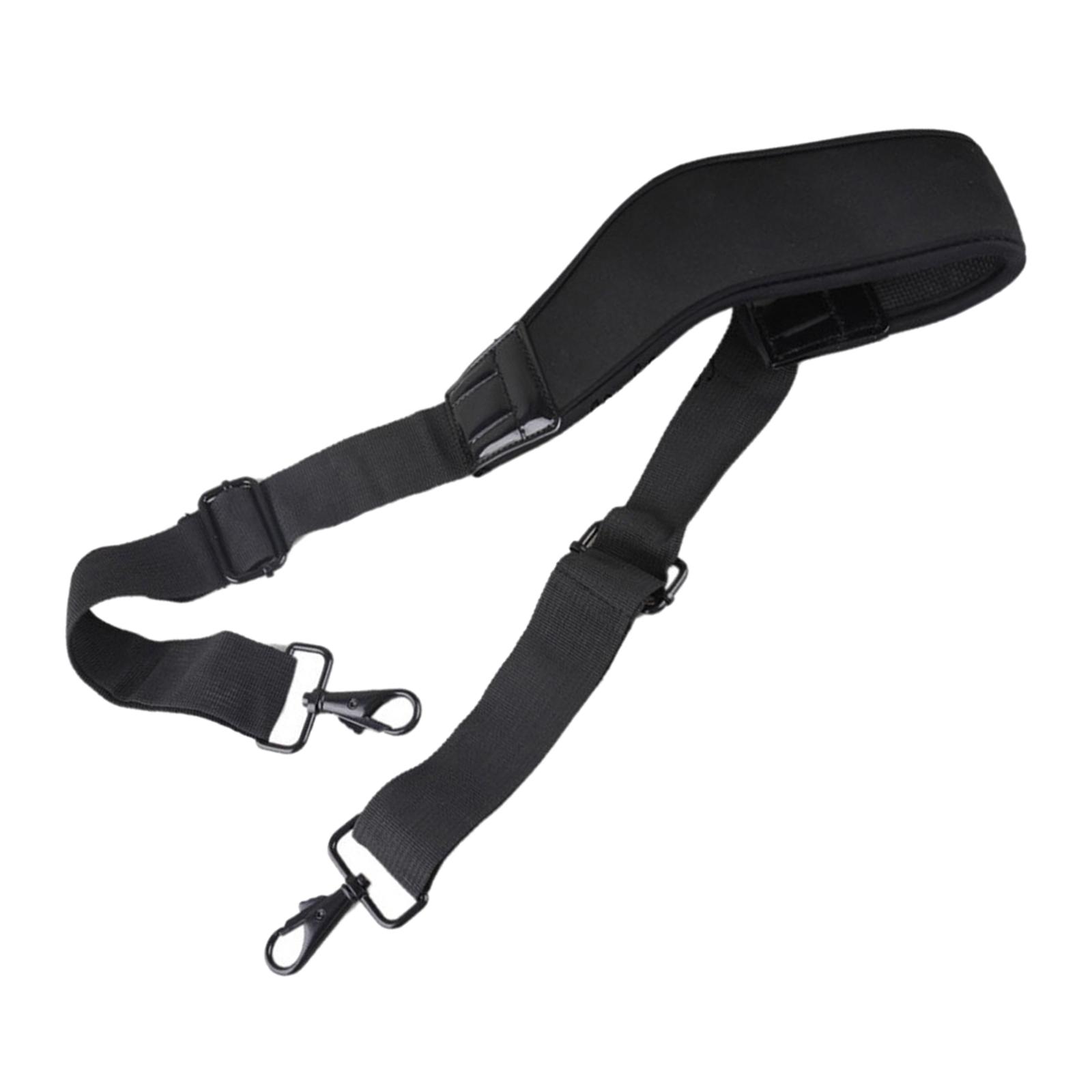 Universal Shoulder Strap 52inch with Metal Hooks Soft Black Anti Slip Durable Thick Padded for Camera Briefcase Bag Laptop