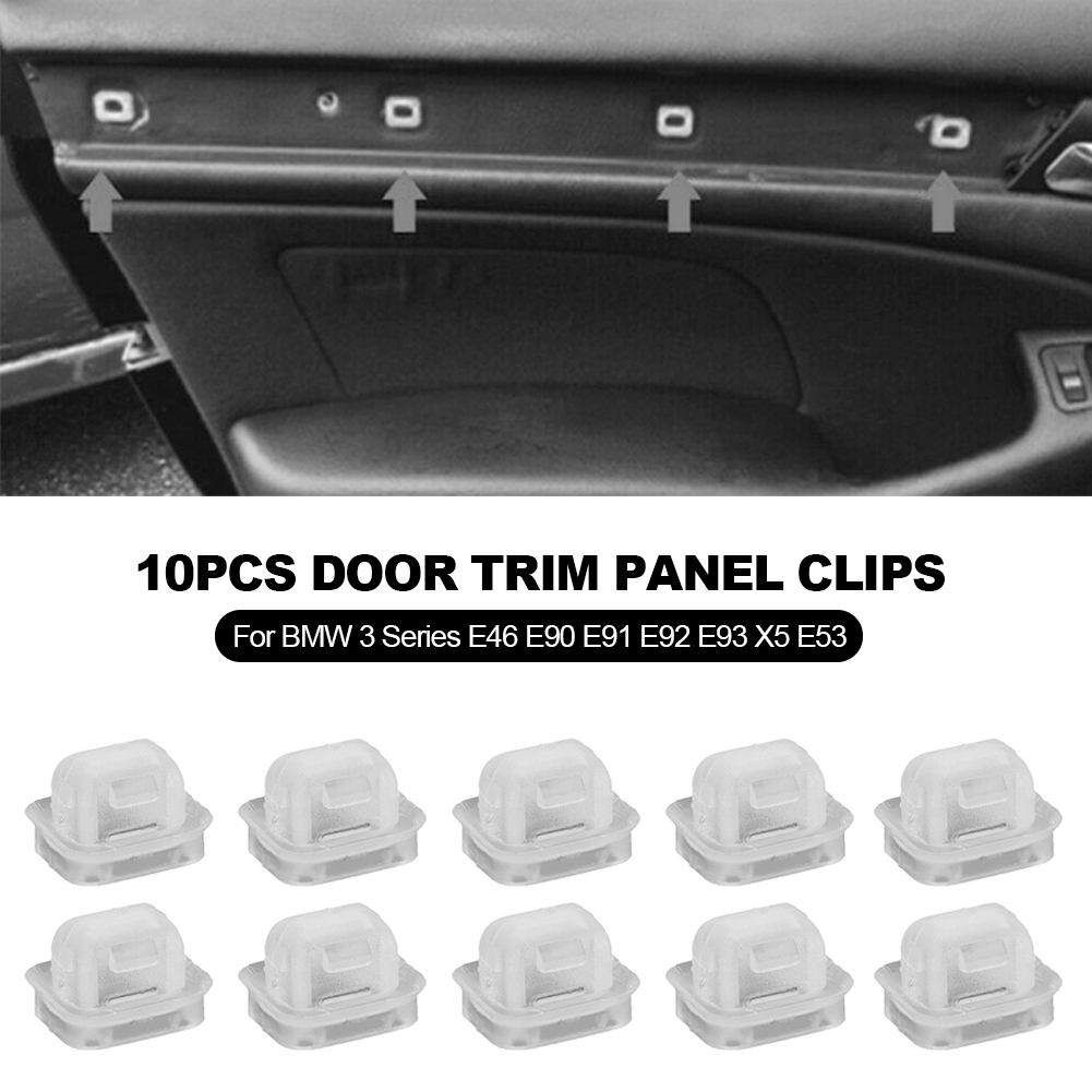 10 Stück Türverkleidung Clips Kunststoff Türverkleidungsklemme für BMW 3er E46 E90 E91 E92 E93 X5 E53 – Detail 1