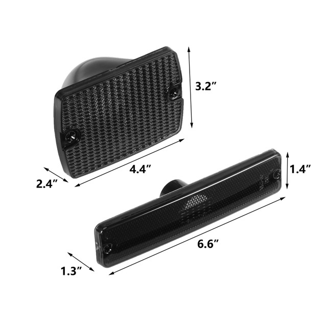 For Jeep Wrangler YJ 1987-1995 Fender Wheel Eyebrow Signal Lamp Smoked Lens Front Turn Signal Light Side Marker Light Housing