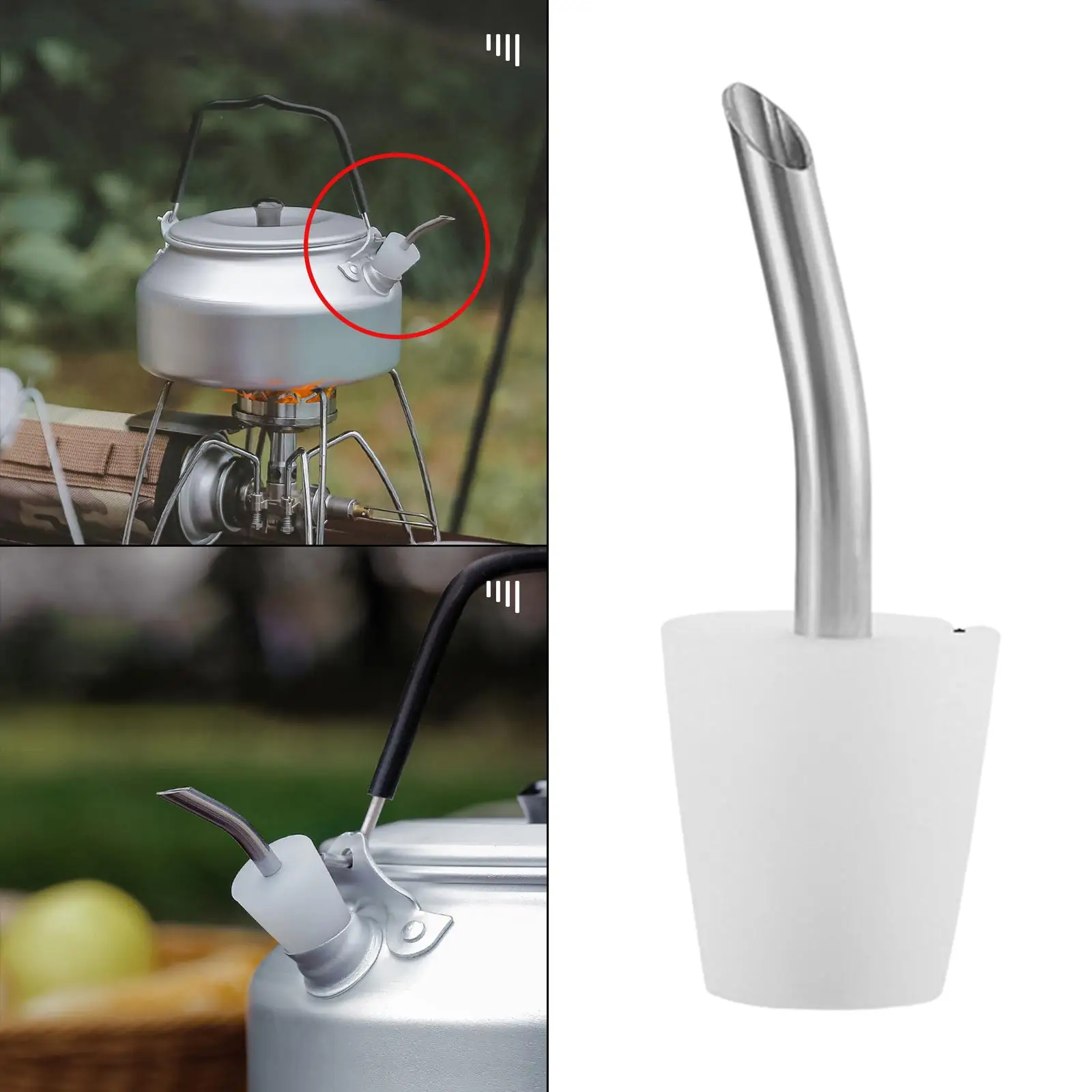 Portable Outdoor Kettle Spout Convert Faucet Replacement Accessories Conversion Water Nozzle Teapot Mouths for Camping Travel