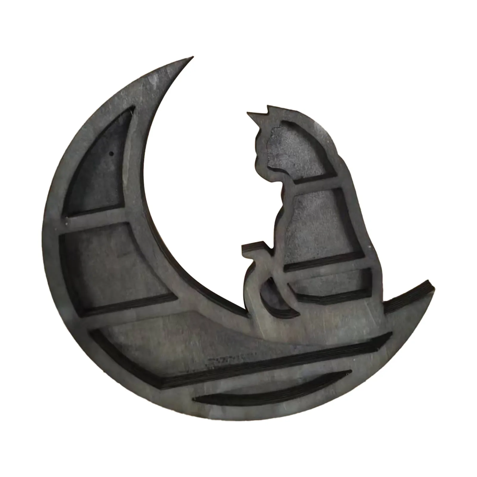 Cat and Moon Wooden Shelf for home decor2