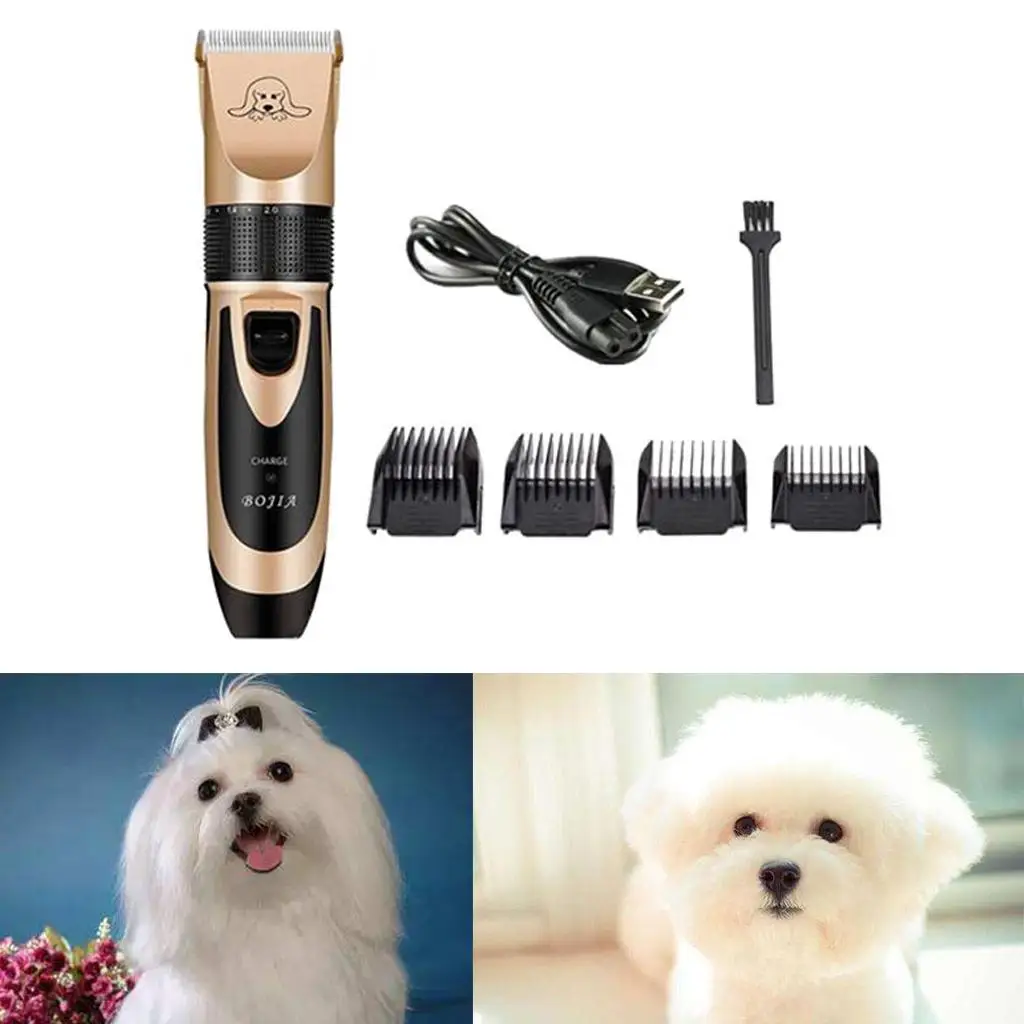 Dog Grooming Clippers  | Cat Hair  with 4 Combs,  | Low Noise | Rechargeable Shaving Tool