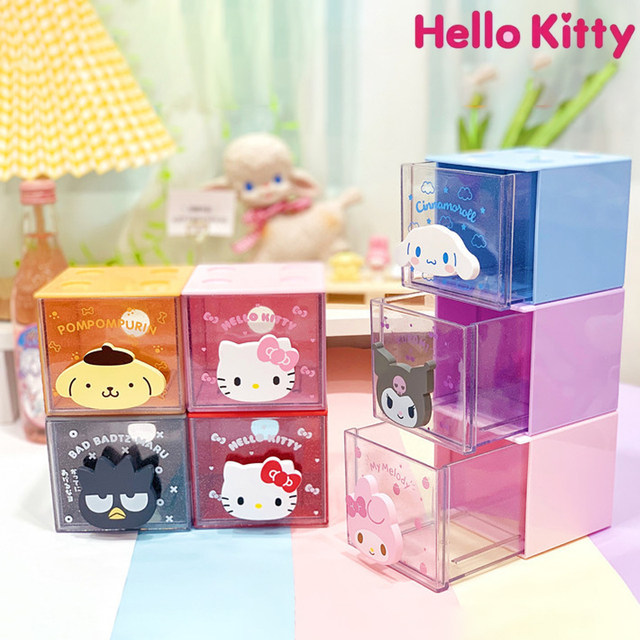 New Sanrio Kuromi Stackable Acrylic Drawer Case & Acrylic deals Desk Caddy