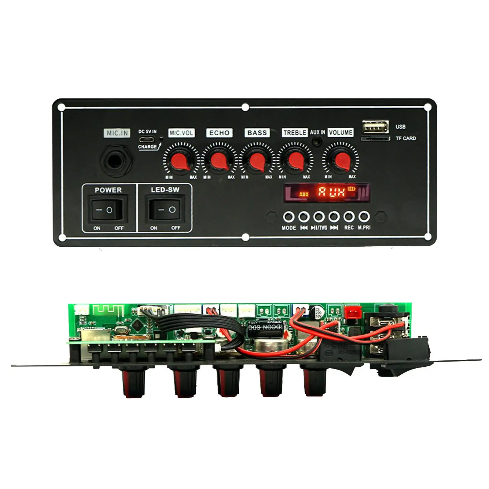 MP3 Audio Decoder Board FM Audio Module High Performance with Recording Function Durable 2x20W 7.4V Stereo Audio Receiver Module