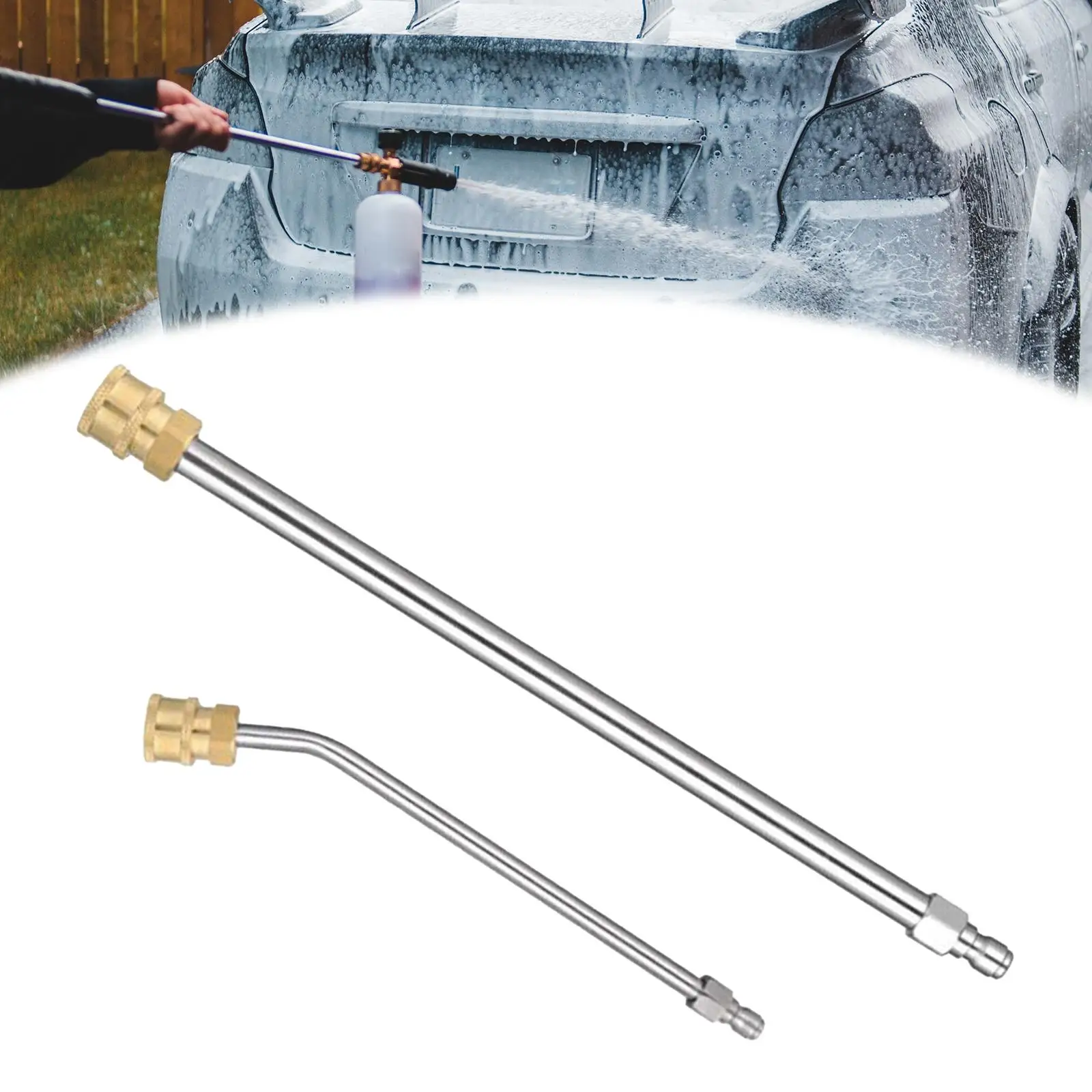 2Pcs Washer Extension Wands 1/4Quick Connect for Driveway Household Patio